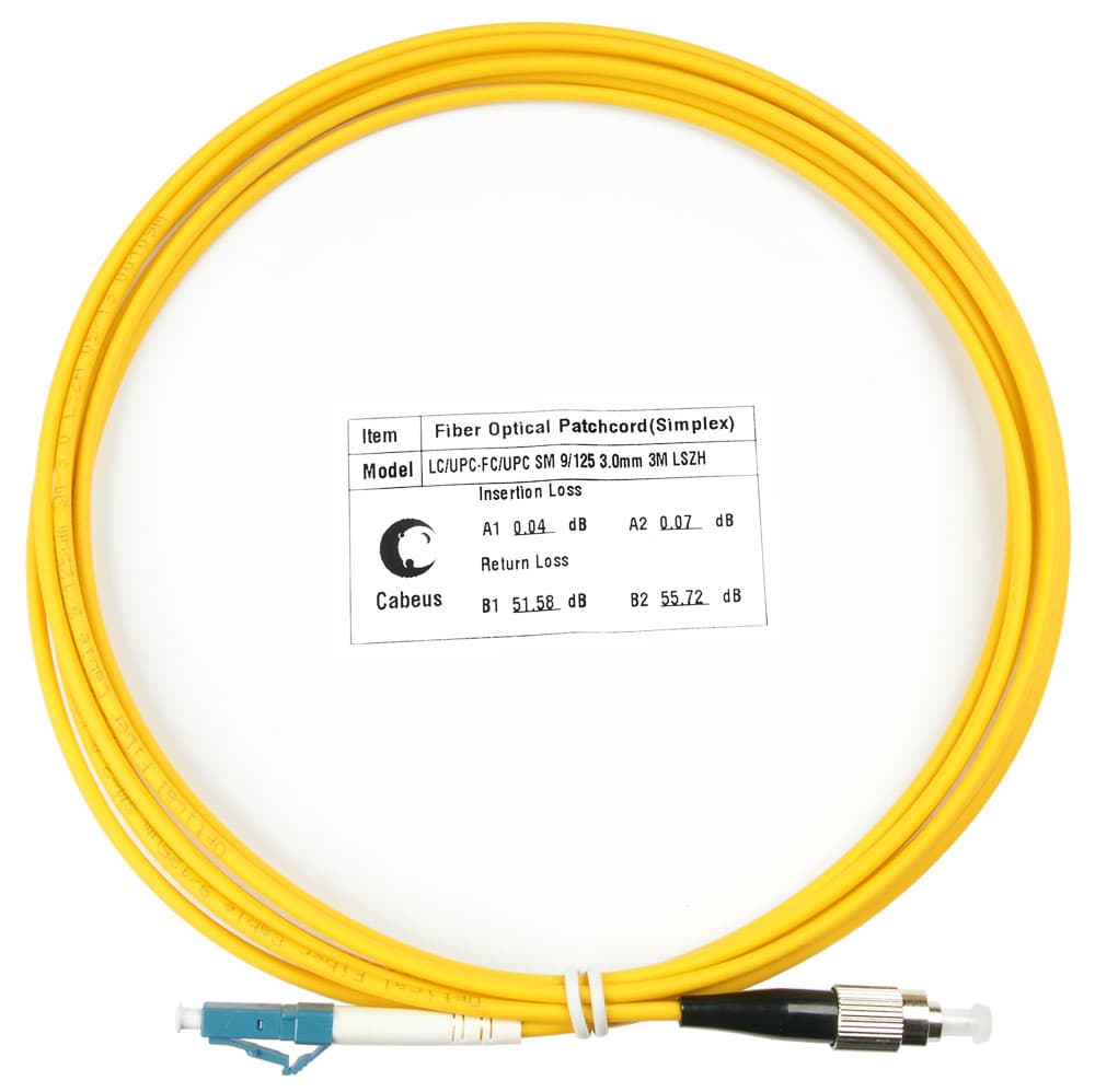 Патч-корд оптический simplex 3м LC-FC 9/125 sm LSZH