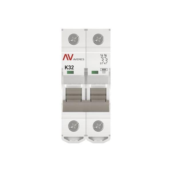 Выключатель автоматический AV-10 2P 32A (K) 10kA AVERES