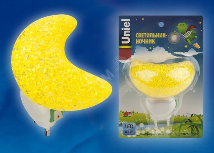 Ночник светодиодный DTL309 0,1W 1LED желтый Месяц