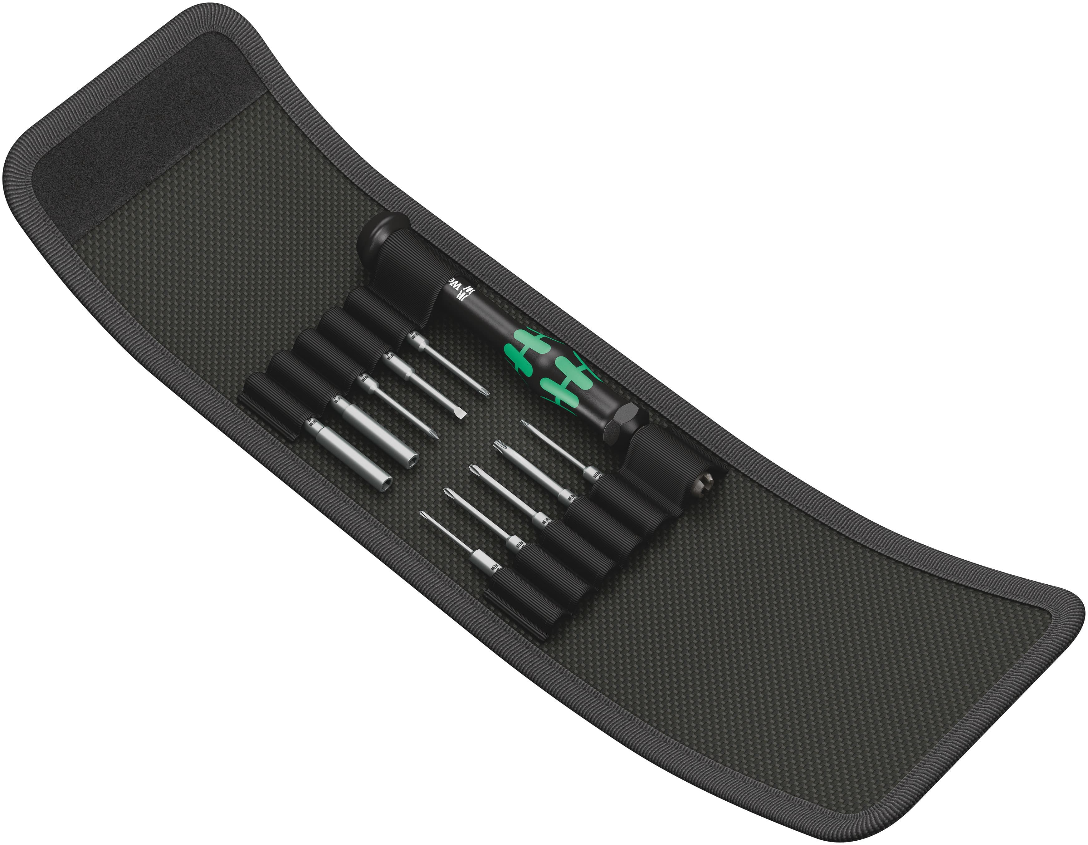 Набор Набор Kraftform Kompakt Micro 11 Electronics 1 11 предметов комплектация: 1x 1013 Kraftform Micro Рукоятка-держатель для насадок 97 мм 3x 851/9 C J PH Насадки Halfmoon: PH 000x44 PH 00x44 PH 0x44 1x 867/9 C TORX Насадки TX 8X44 мм 1x 867/9