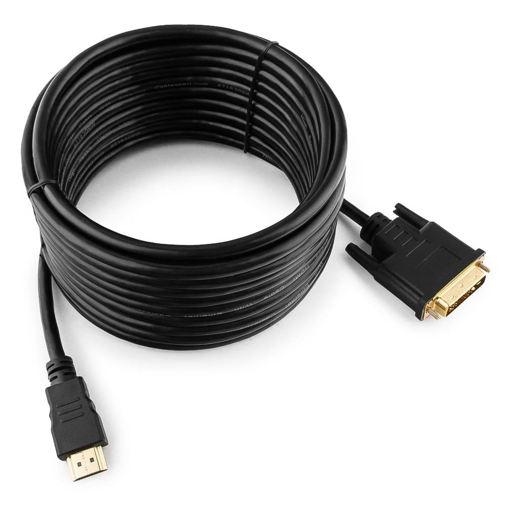 Кабель HDMI 19M на DVI 19M, 7.5м., черный