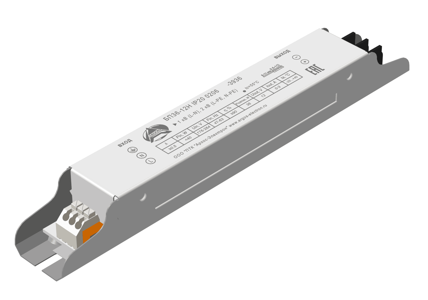 Блок питания БП36-12Н IP20 0206