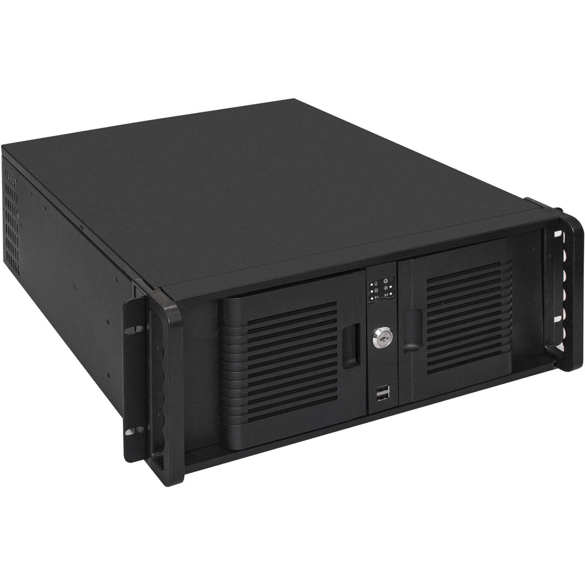 Серверный корпус 4U, 19'' стоечный, глубина 480 мм, БП 800W, USB
