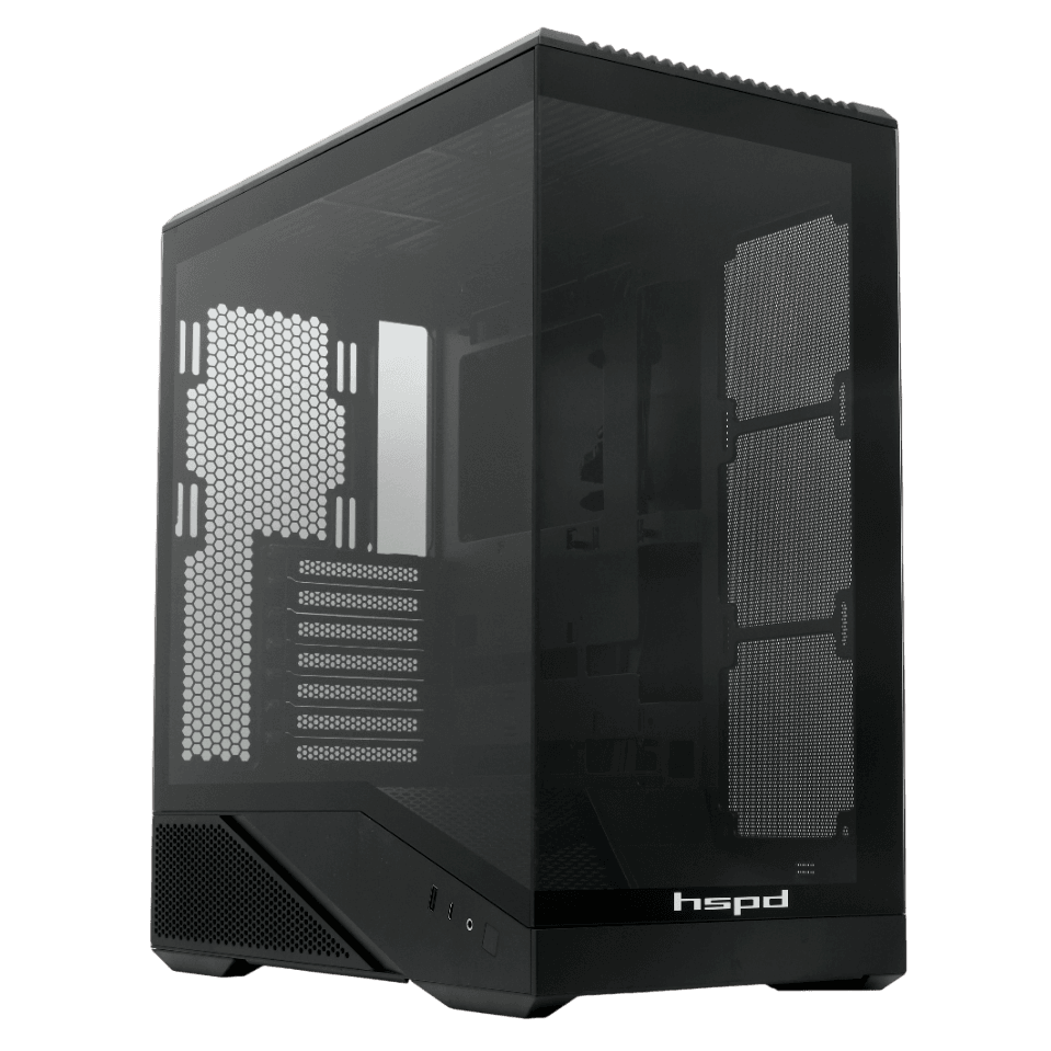 Корпус для ПК F711 Panoramic Black, Full Tower, ATX/mATX/mITX, черный, без БП