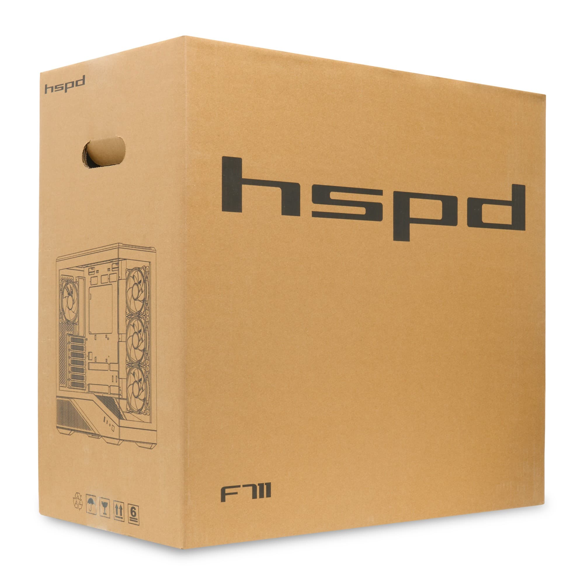 Корпус для ПК F711 Panoramic Black, Full Tower, ATX/mATX/mITX, черный, без БП