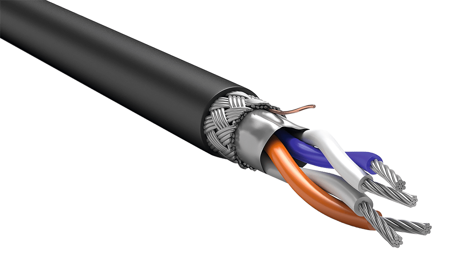 Кабель интерфейсный ITK RS-485 1х2х0.6 нг(А)-HF черный (200м)