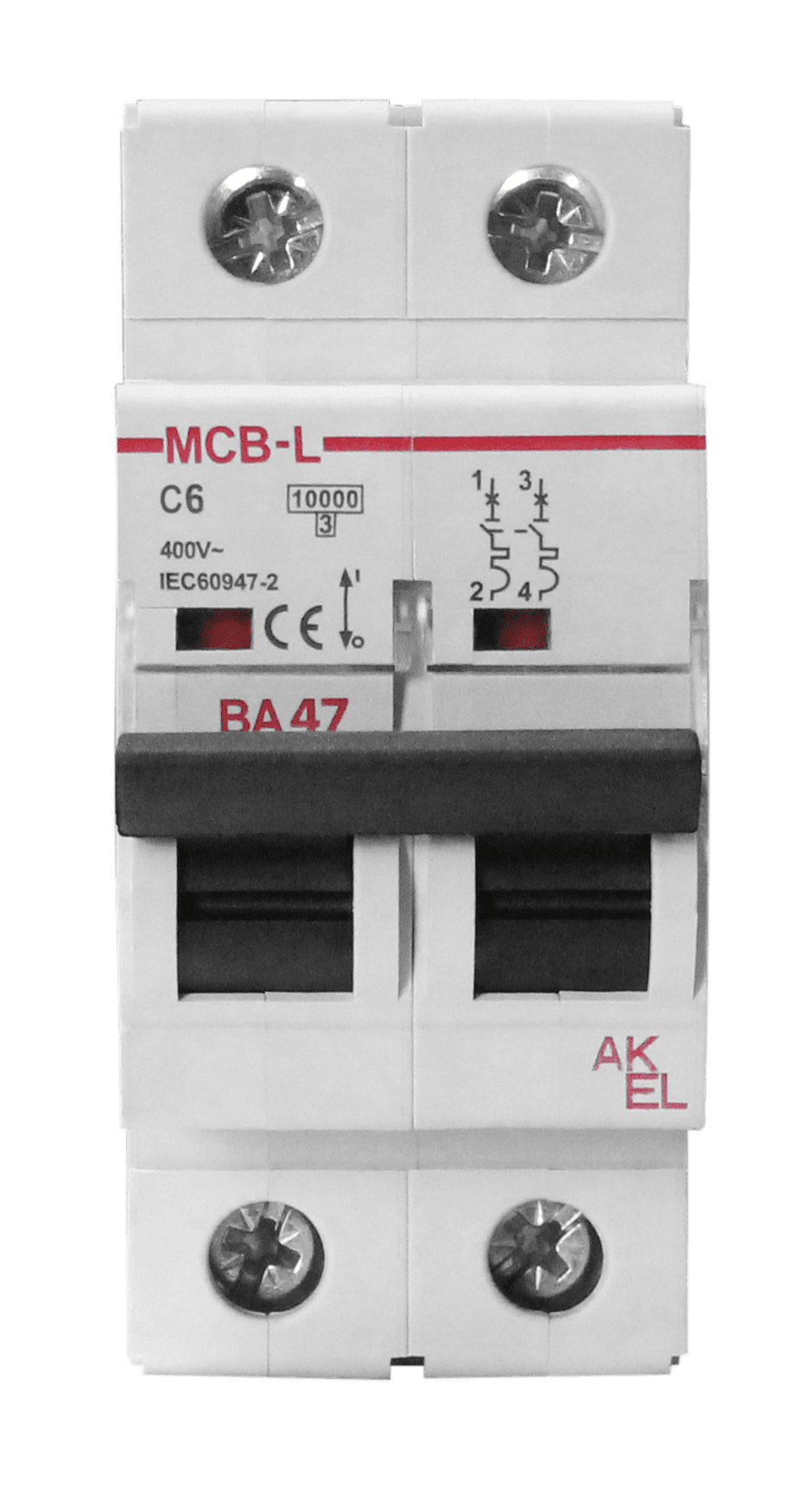 Выключатель автоматический ВА47-MCB-L-2P-C25-AC 2P25A C 10кА 230VAC 10кА 400VAC