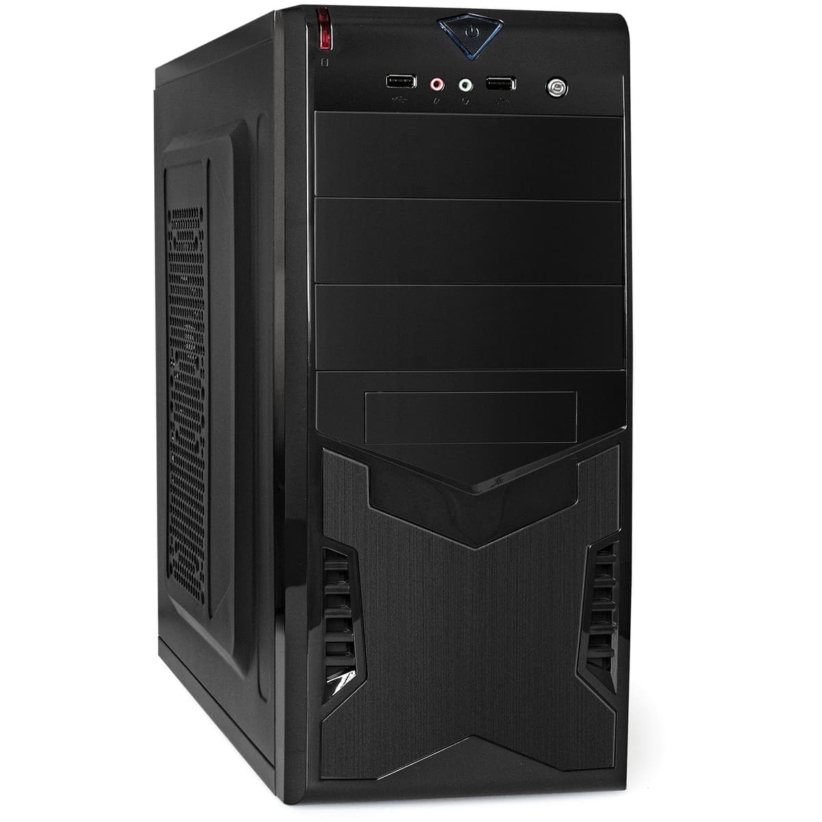 Корпус для ПК, Miditower, ATX, БП 450W, 2xUSB, аудиопорты, чёрный