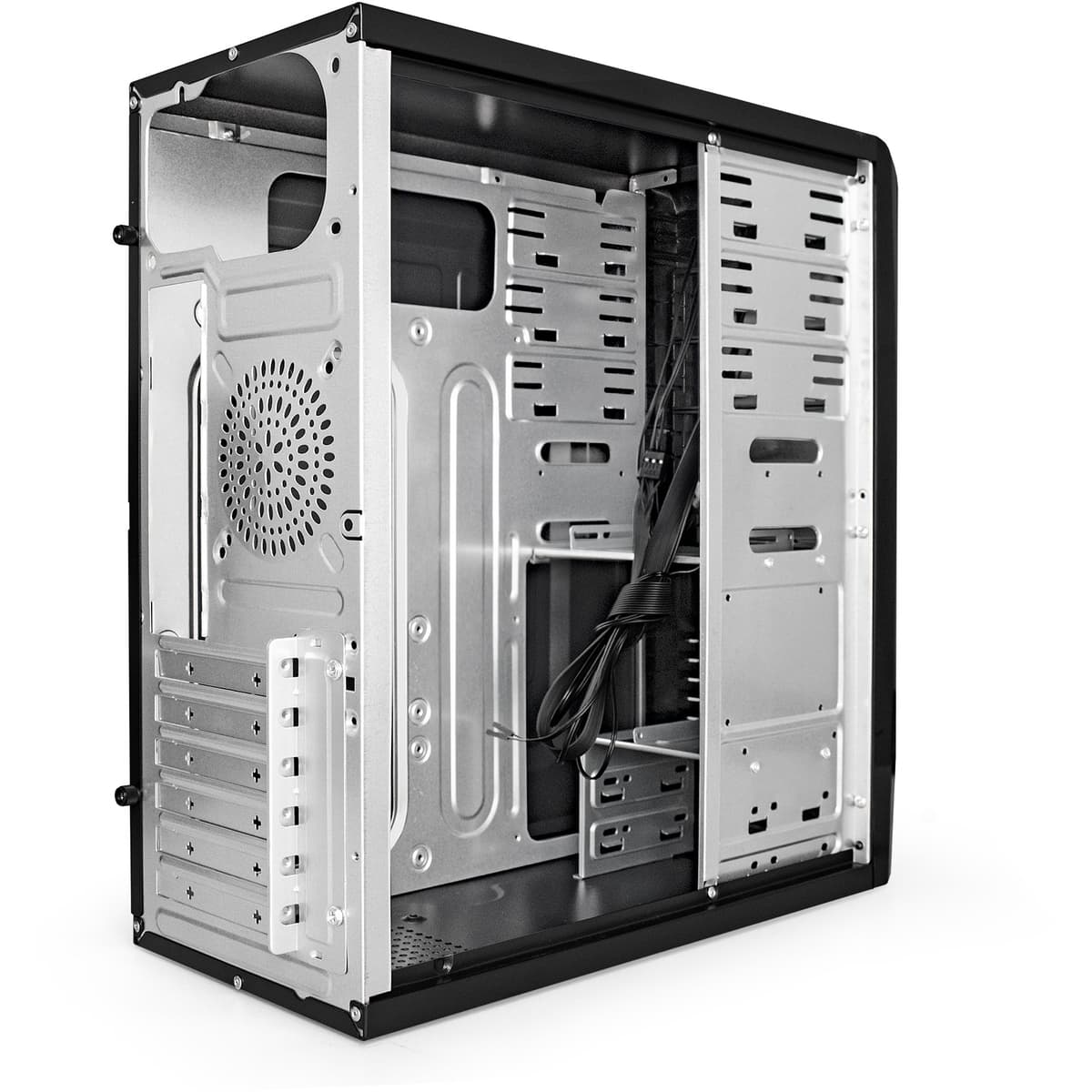 Корпус для ПК, Miditower, ATX, БП 450W, 2xUSB, аудиопорты, чёрный
