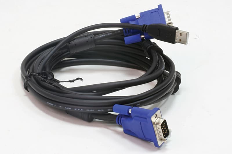 Кабель DL-DKVM-CU/B1A, 1.8м, черный