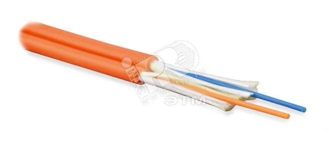 Кабель волоконно-оптический 50/125 (OM3) многомодовый. 2 волокна. duplex. zip-cord. плотное буферное покрытие (tight buffer) 3.0 мм. для внутренней прокладки. LSZH. аква