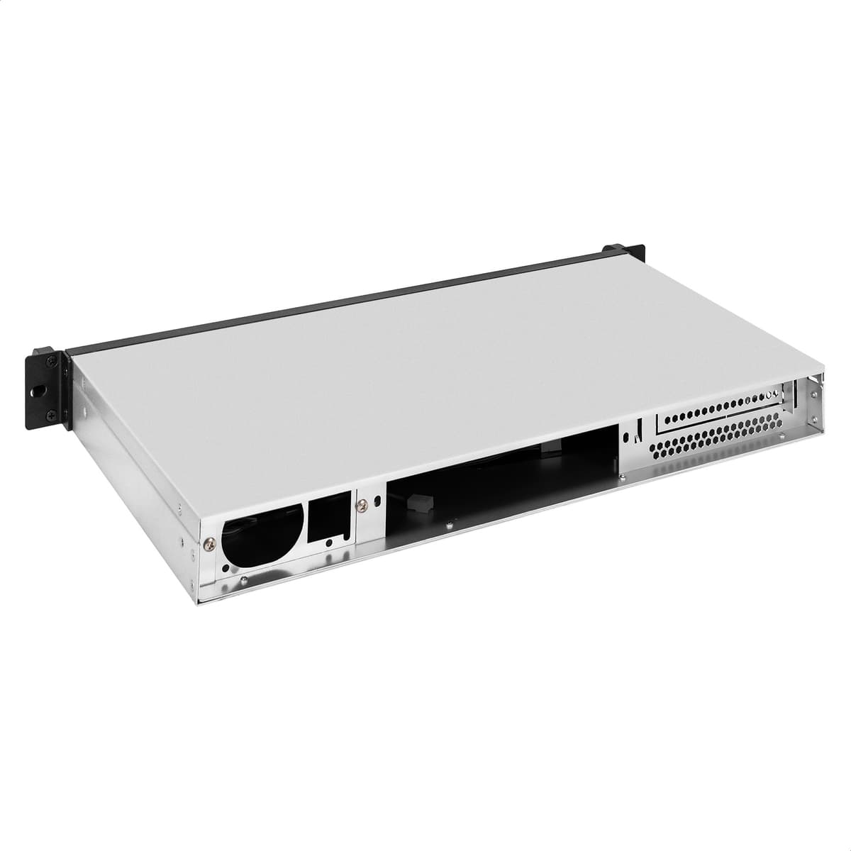 Серверный корпус 1U, 19'' стоечный, глубина 250 мм, без БП, 2xUSB