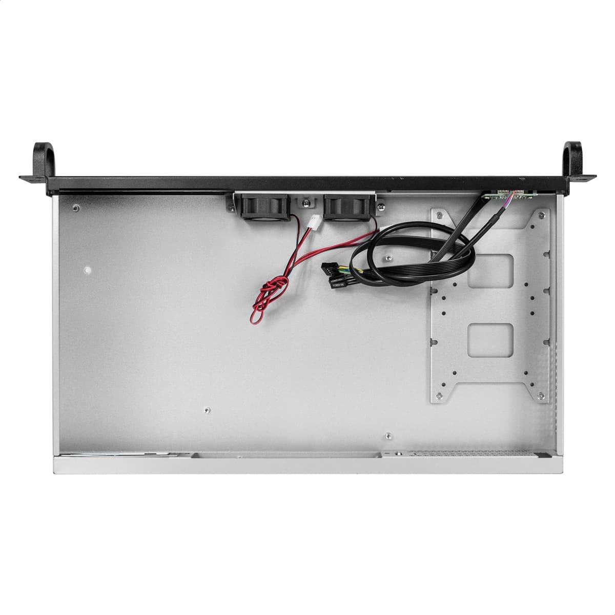 Серверный корпус 1U, 19'' стоечный, глубина 250 мм, без БП, 2xUSB