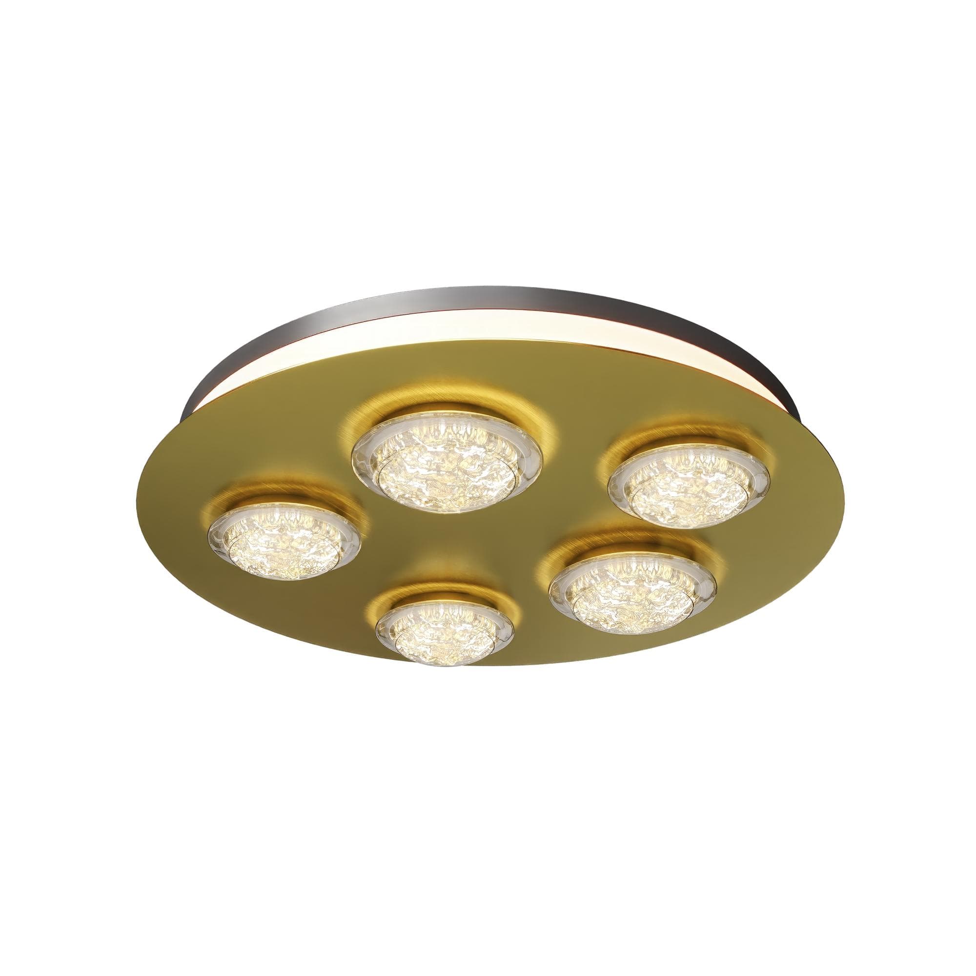 Светильник потолочный Pharao LED 56W Черный и Латунь