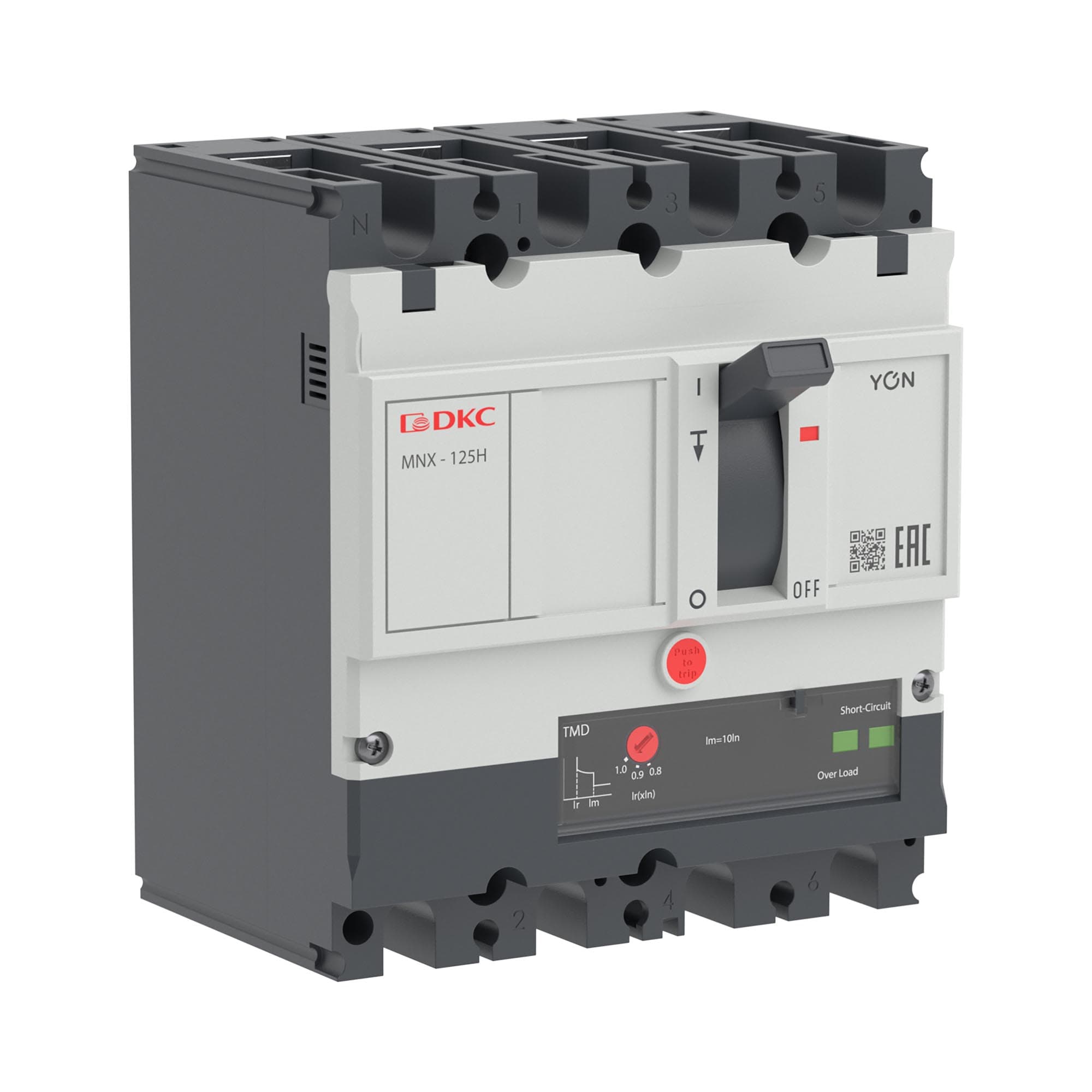 Выключатель автоматический YON pro MNX125H 4P 63 A 150 kA при AC415V расцепитель TMD