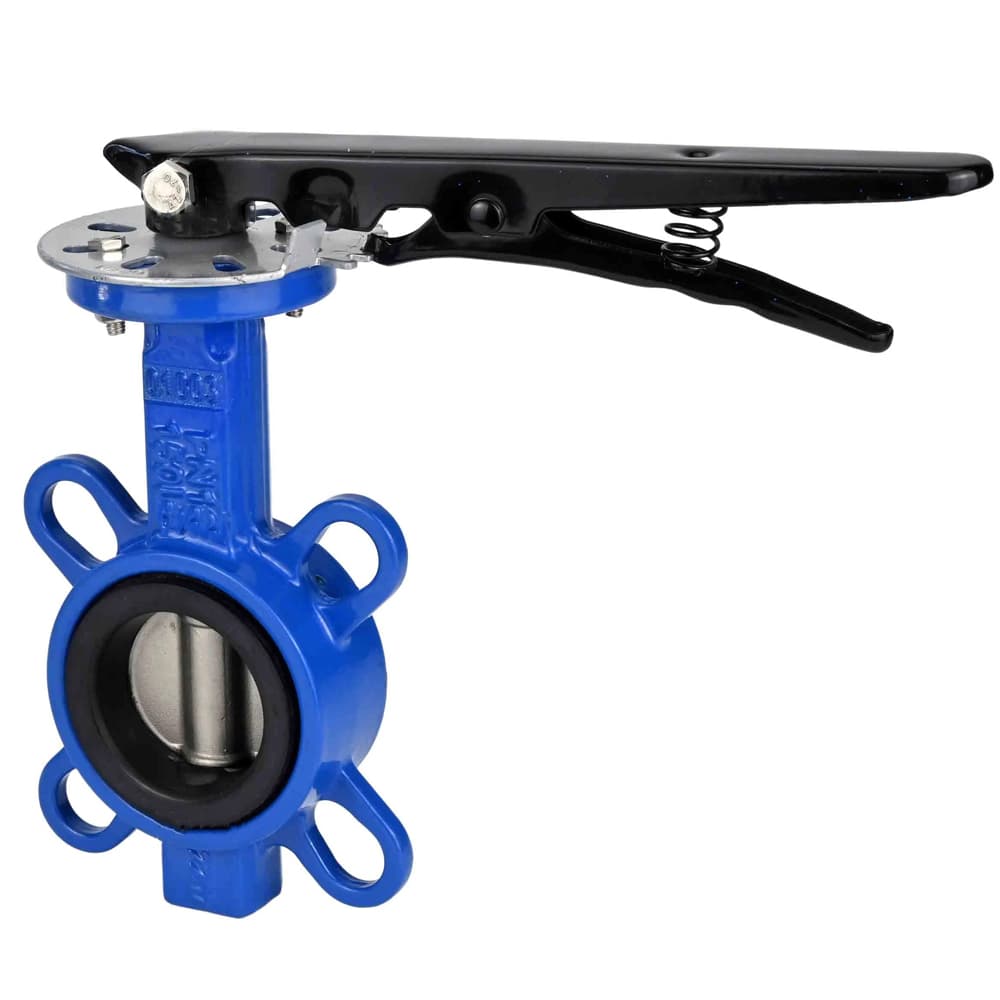 Затвор дисковый поворотный WCB-316L-VITON Ду250 Ру16 корпус углеродистая сталь, диск нержавеющая сталь, уплотнение VITON, с рукояткой, квадрат 22х22, F10