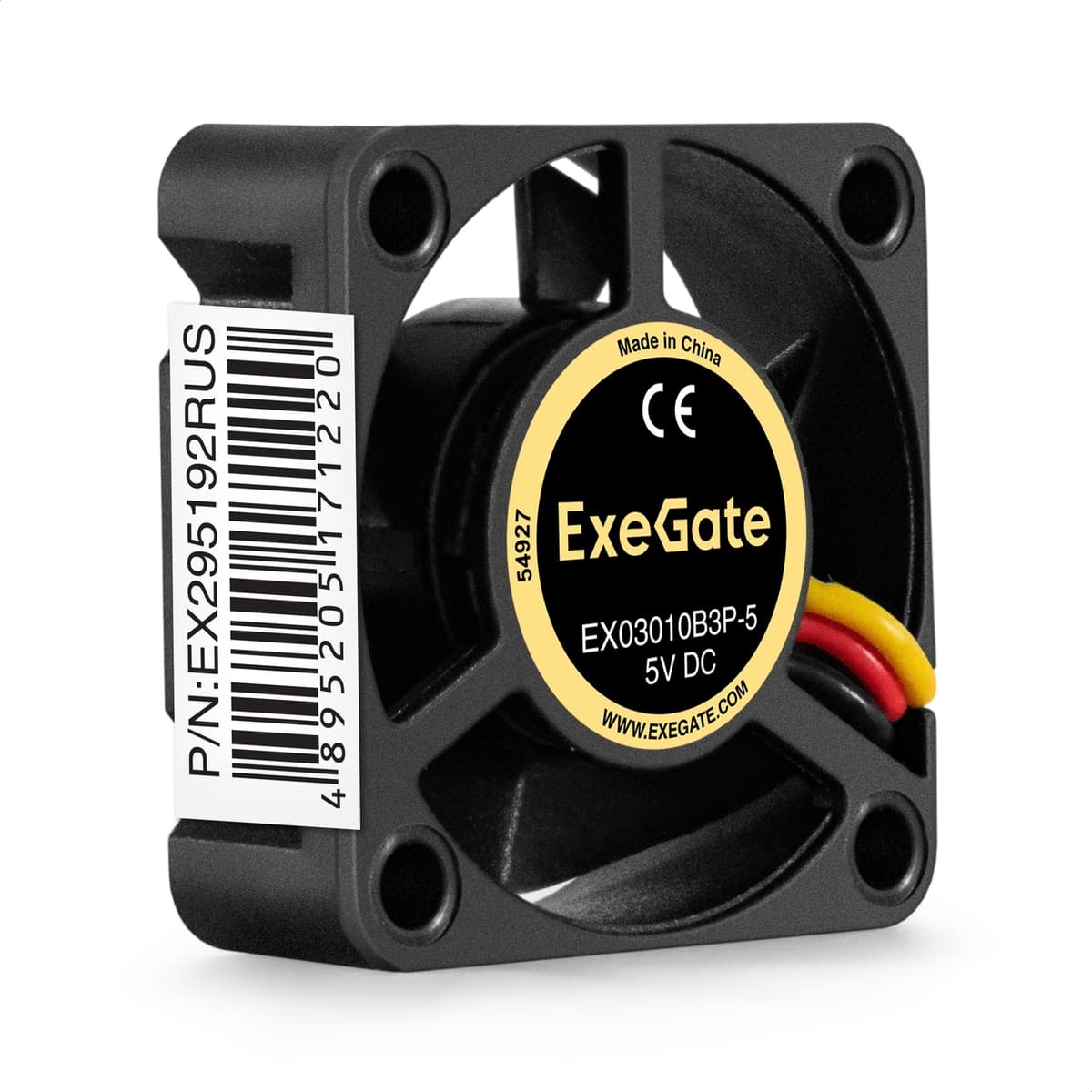 Вентилятор для корпуса 5В DC, 30x30x10 мм, 3pin, 9500RPM, 26dBA, двойной шарикоподшипник