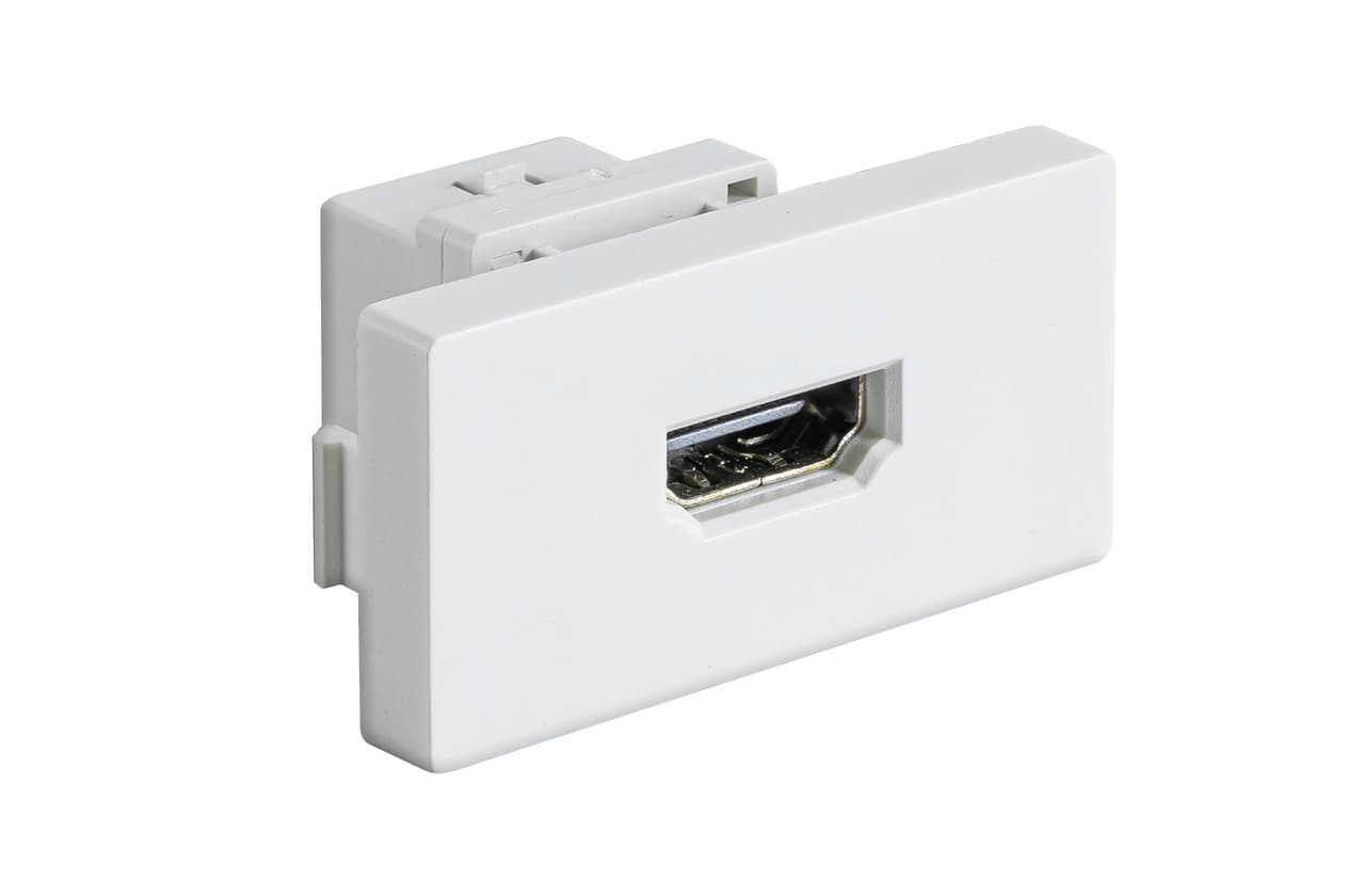 Модуль в рамку HDMI белый (1/2)