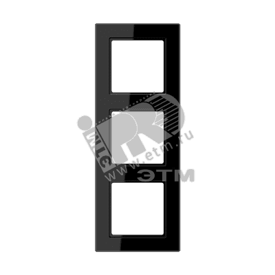 Рамка 3-я для горизонтальной/вертикальной установки  Серия- ACreation  Материал- дуропласт  Цвет- черный