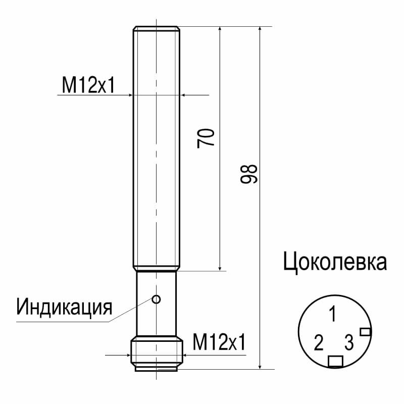 Выключатель бесконтактный ISB AC24A-12G-2-LS27
