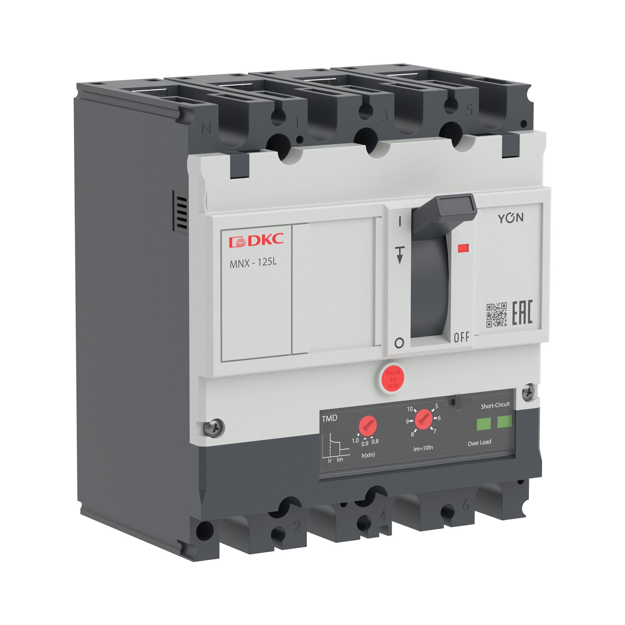 Выключатель автоматический YON pro MNX125L 4P 125 A 70 kA при AC415V расцепитель TMD