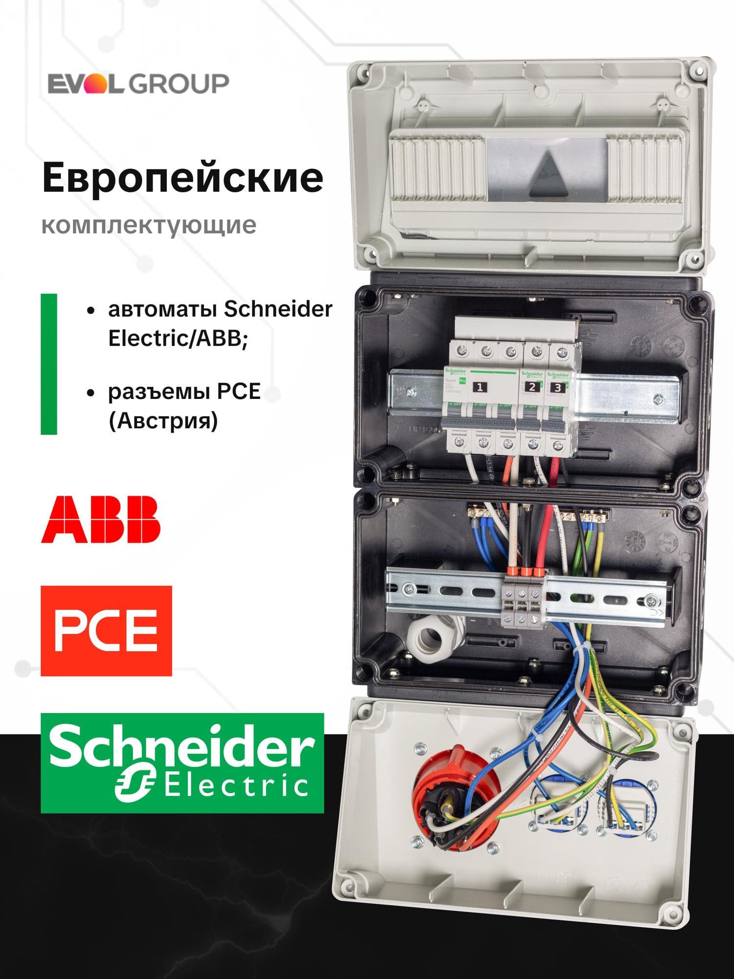 Устройство распределительное настенное пластикт EVOL BLOCKBOX