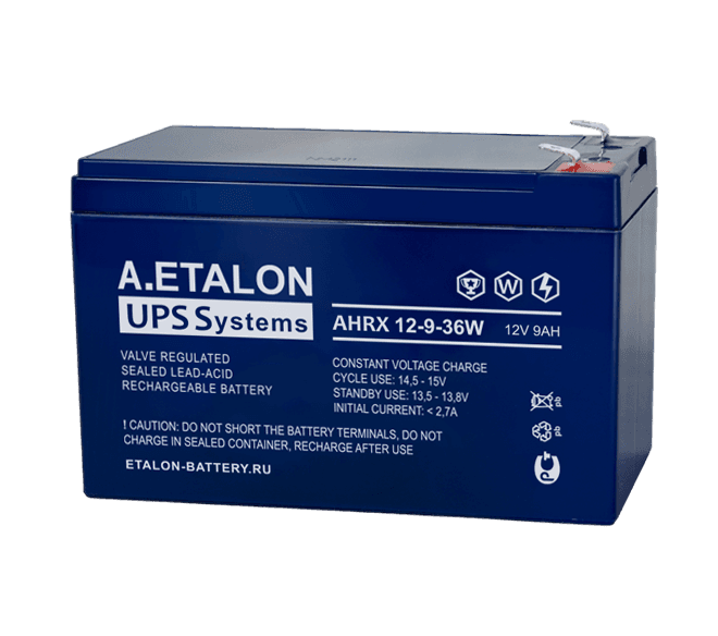 Аккумулятор А.ETALON AHRX 12В 9 А/ч 36W