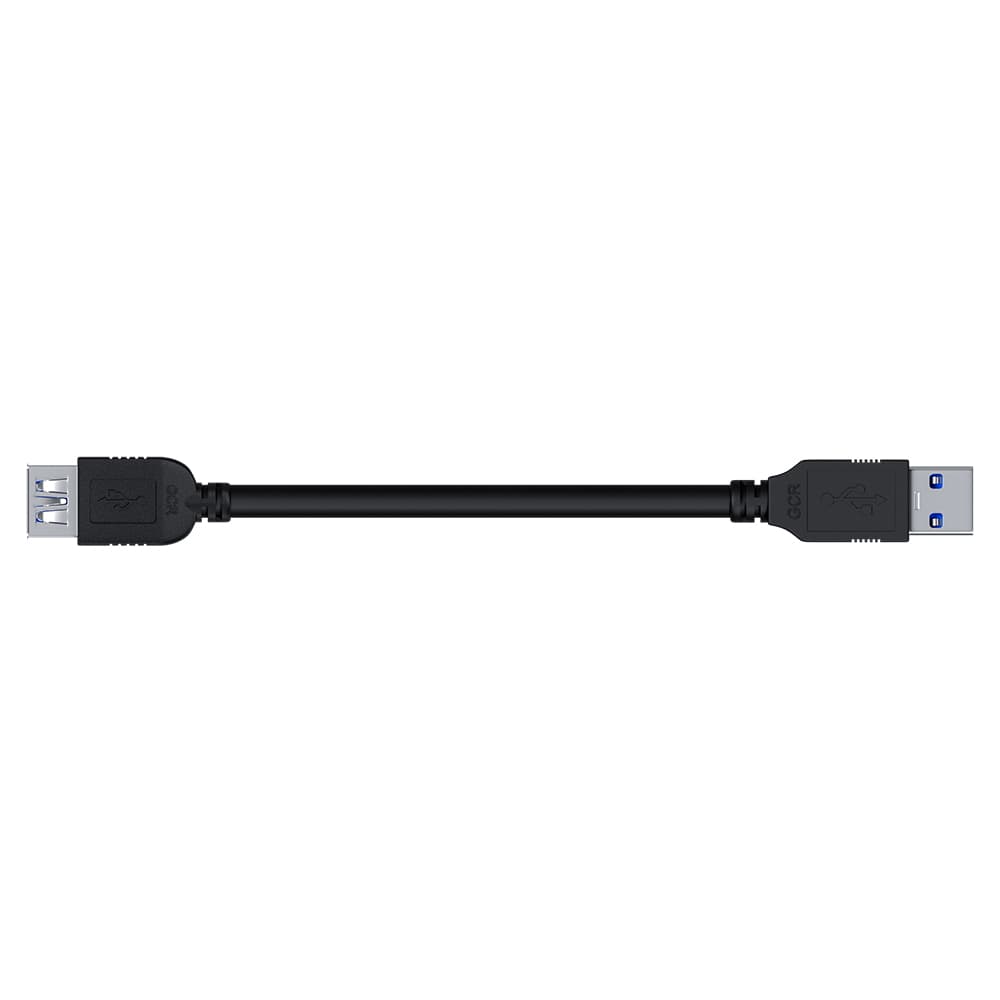 Удлинитель USB 3.0 AM на AF, 0.15 м., черный