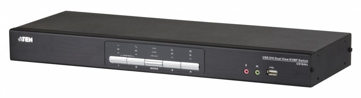Переключатель KVM настольный, 4 порта, DVI-I Dual Link, USB, 2560 x 1600