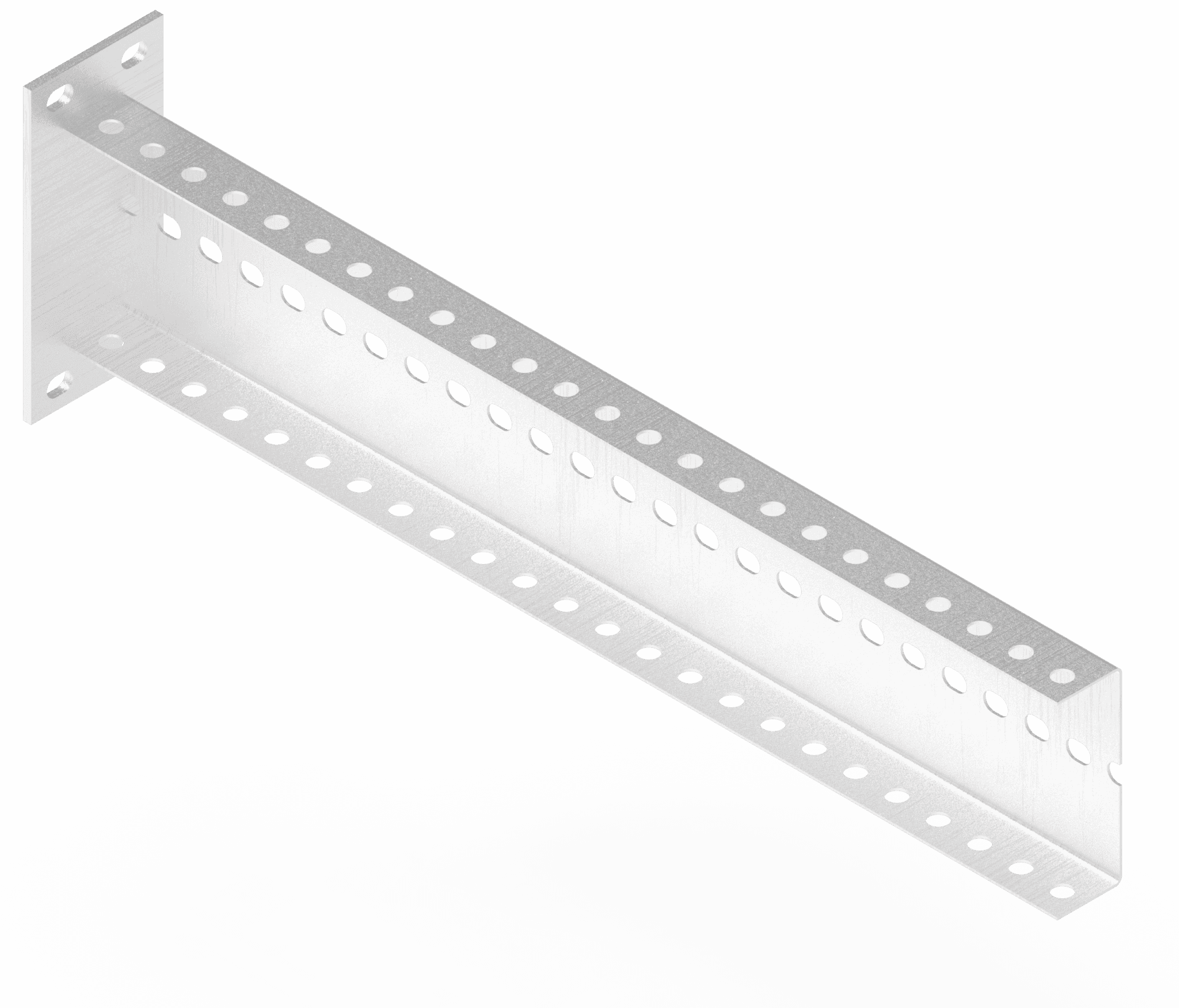 Консоль П-образная средняя 115х40 L500 s 2 INOX