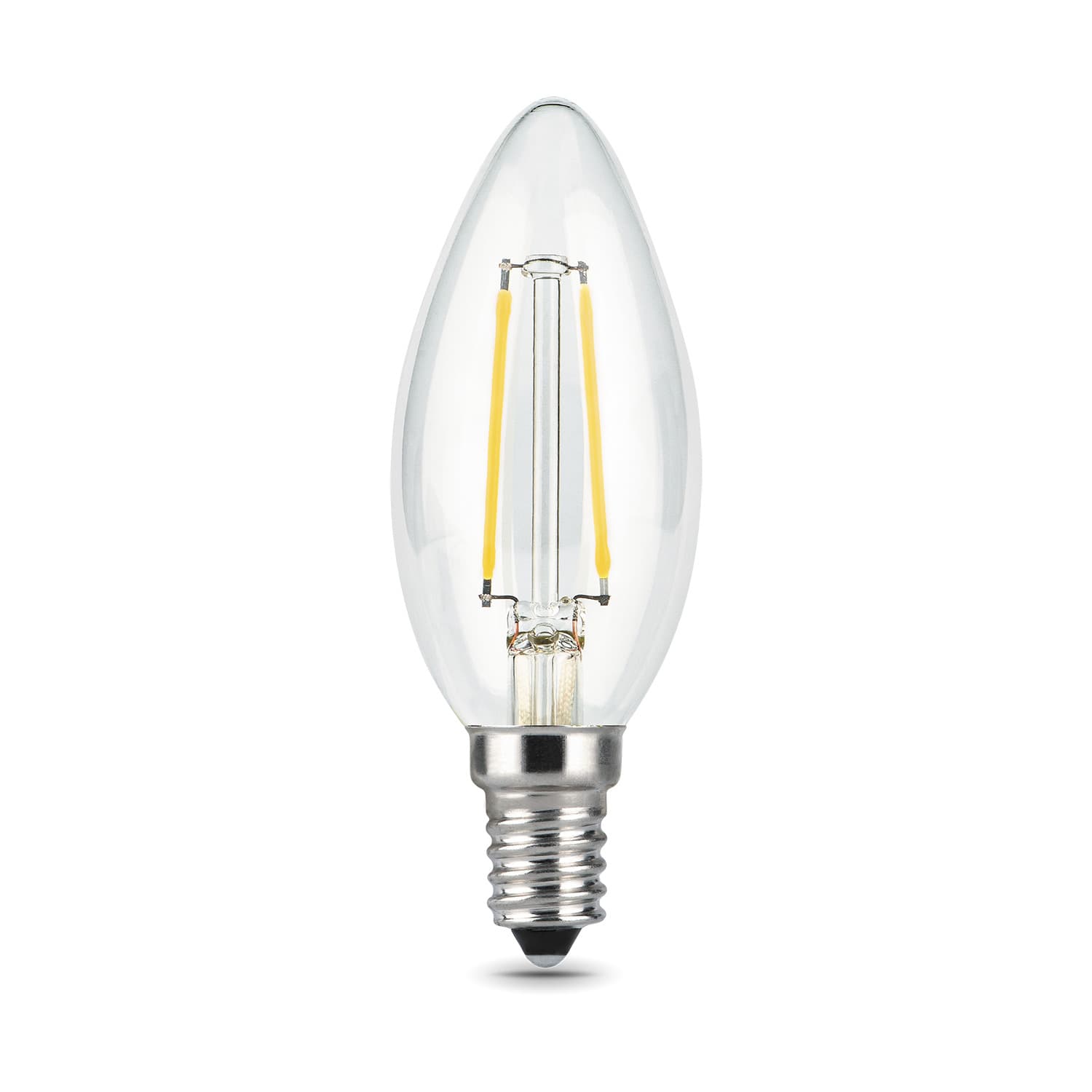 Лампа светодиодная филаментная LED 5 Вт 450 лм 4100К свеча нейтральный E14 AC 220В прозрачная колба диммируемая Black Filament Gauss