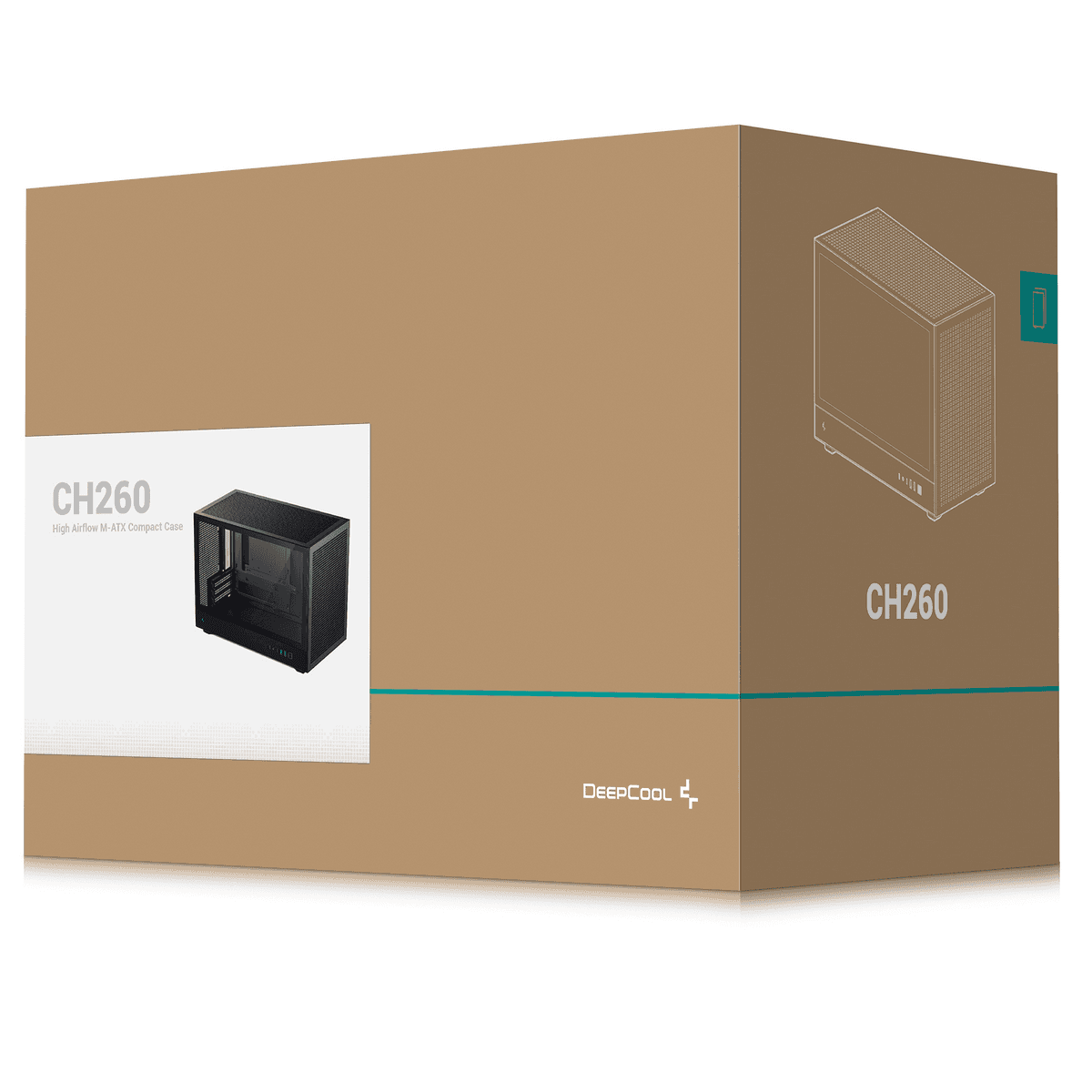 Корпус для ПК CH260, Mini Tower, Micro-ATX, компактный дизайн