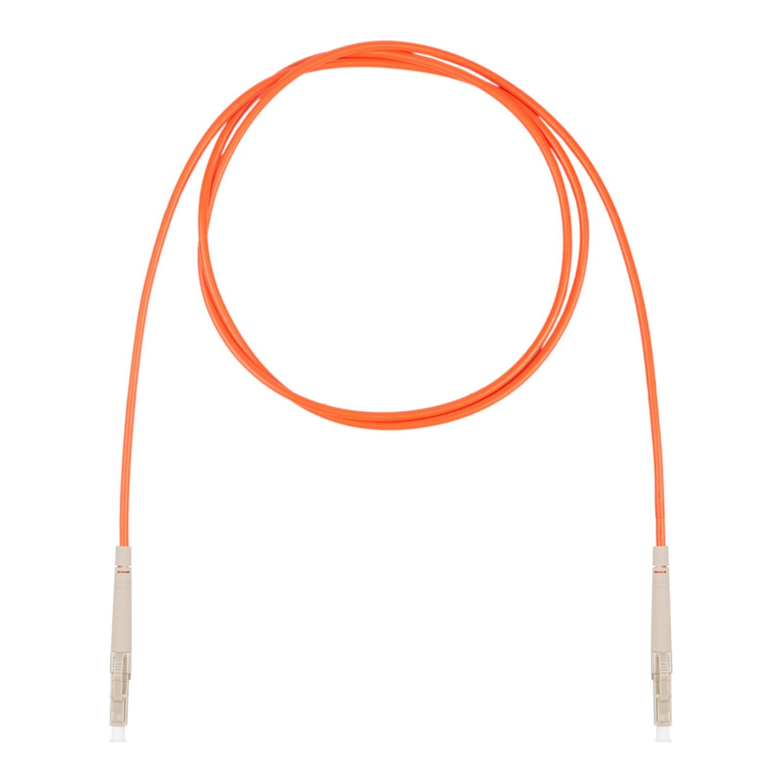 Патч-корд оптический, LC-LC симплекс (simplex) OM2, нг(А)-HF, оранжевый, 1,0 м