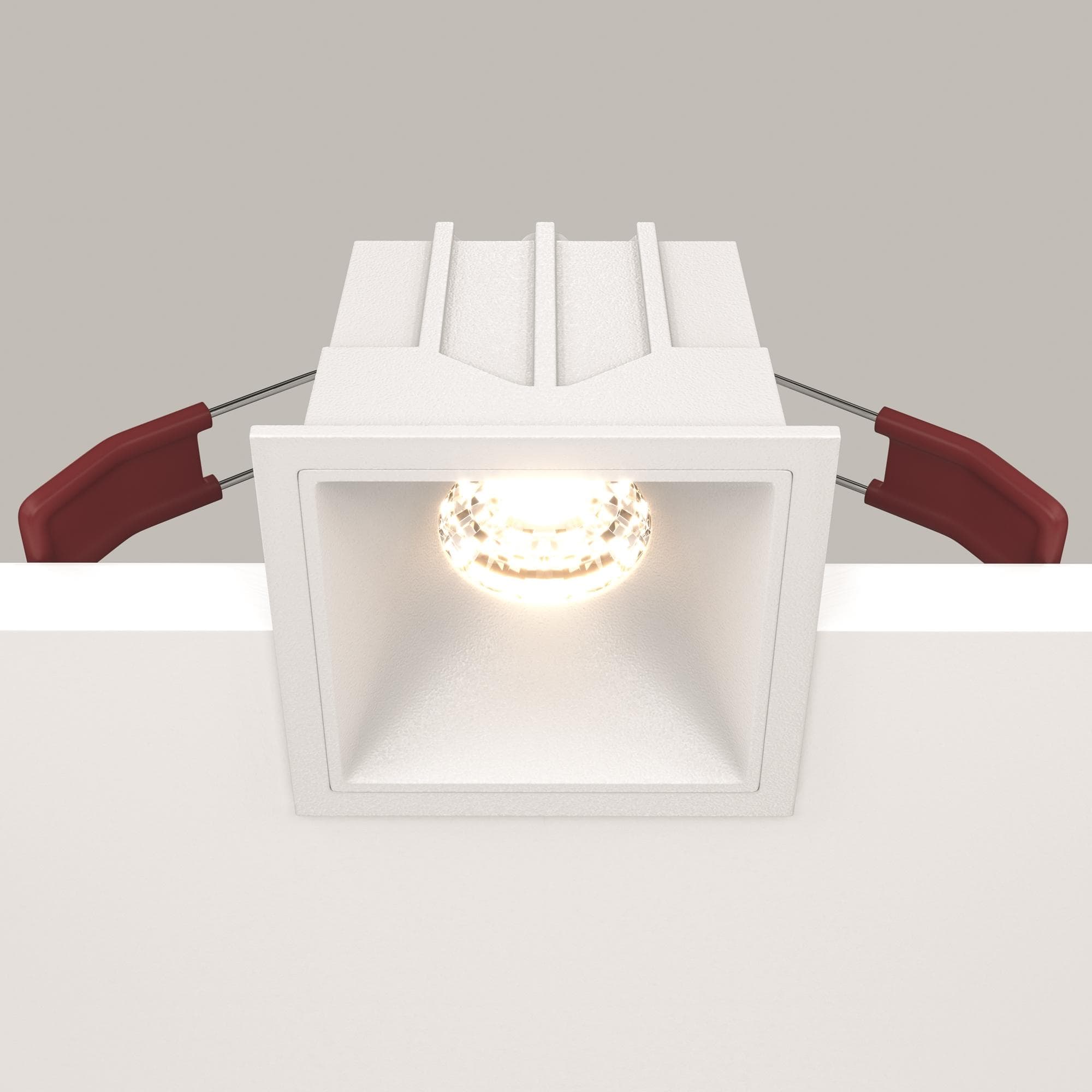 Светильник встраиваемый Downlight Alfa LED 3000K 10Вт 36 град IP20 CRI90 Белый квадрат 52х65х65мм 500Лм