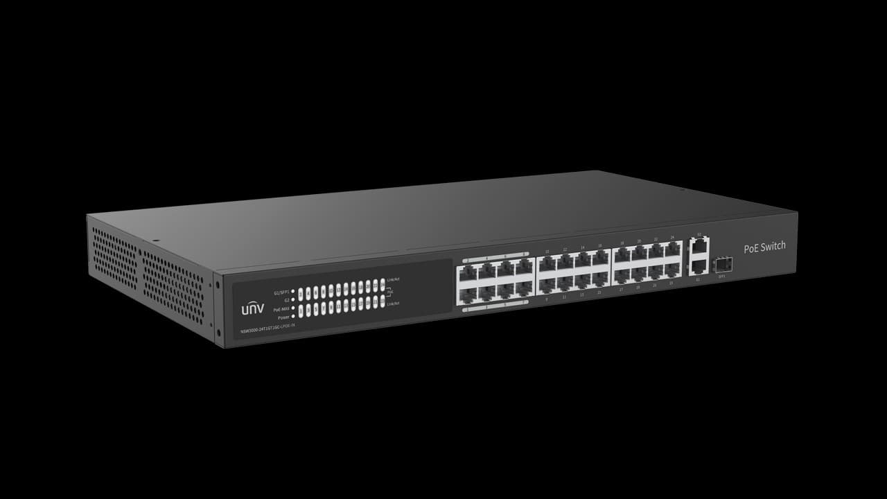 Коммутатор управляемый L2  24 порта RJ45/Combo 100 1000 Мб/с PoE 150Вт