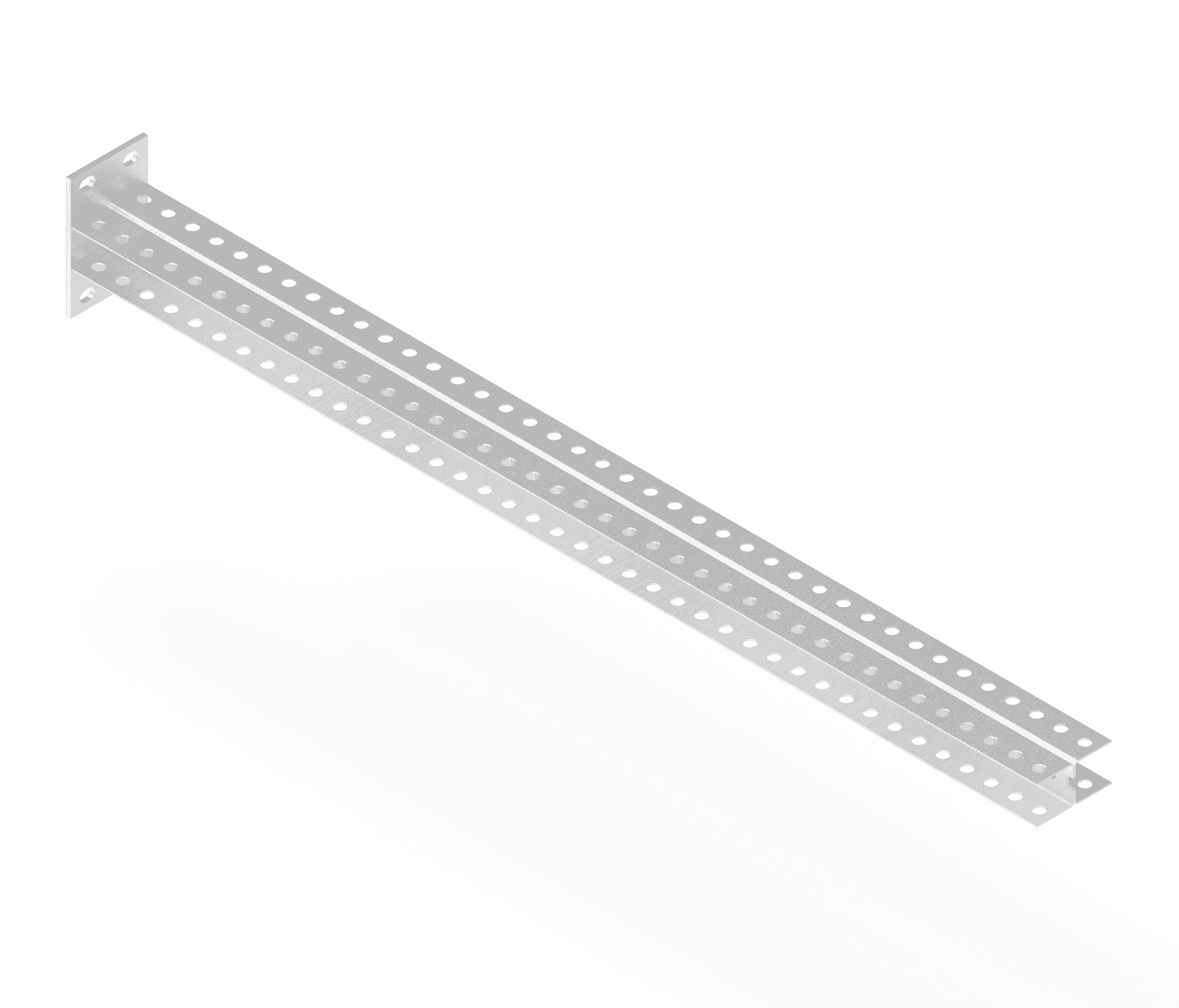 Консоль П-образная усиленная 40х80 L1000 s 2 INOX