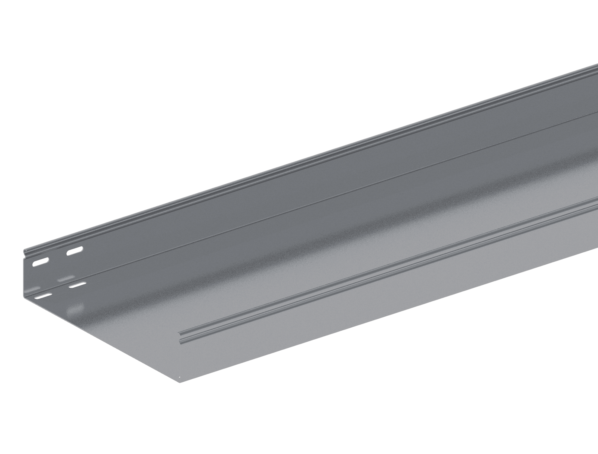 Лоток неперфорированный замковый 500х80х2000 0.8 мм INOX (AISI304)