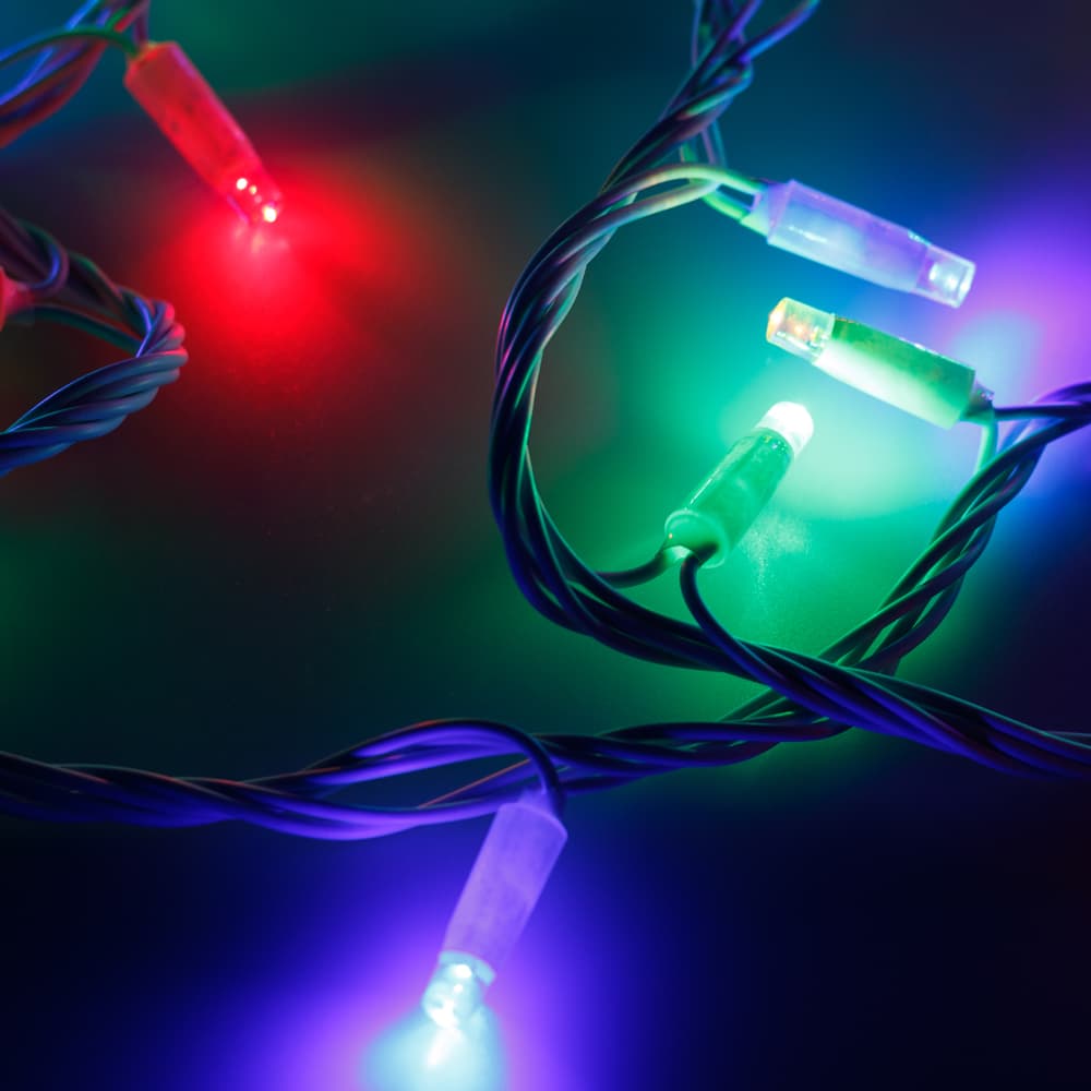 Гирлянда светодиодная декоративная ARD-STRING-CLASSIC-10000-WHITE-100LED-LIVE RGB 230V, 7W ARDCL, IP65