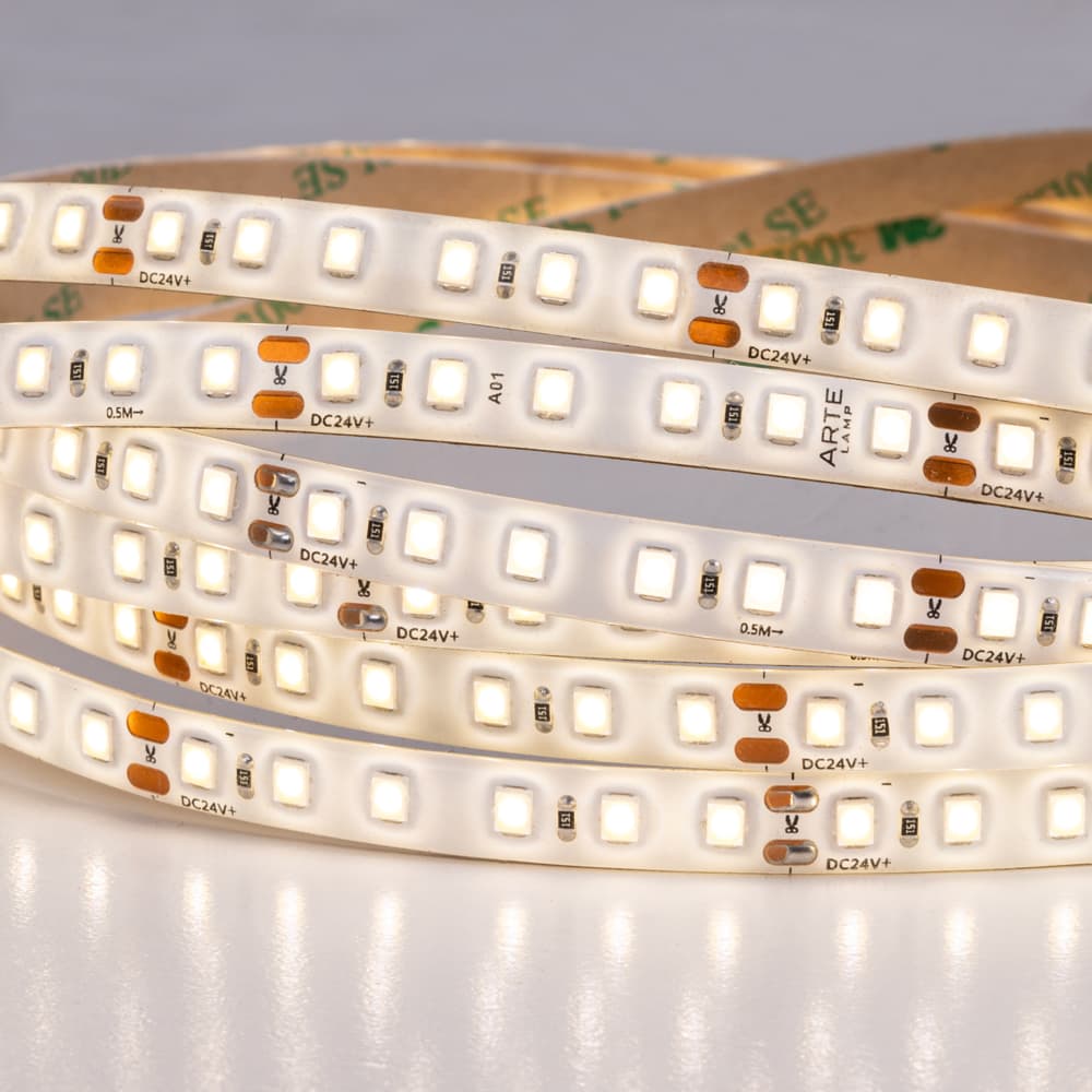 Лента светодиодная 9.6Вт/м 24В 3000К IP65 120 LED/м