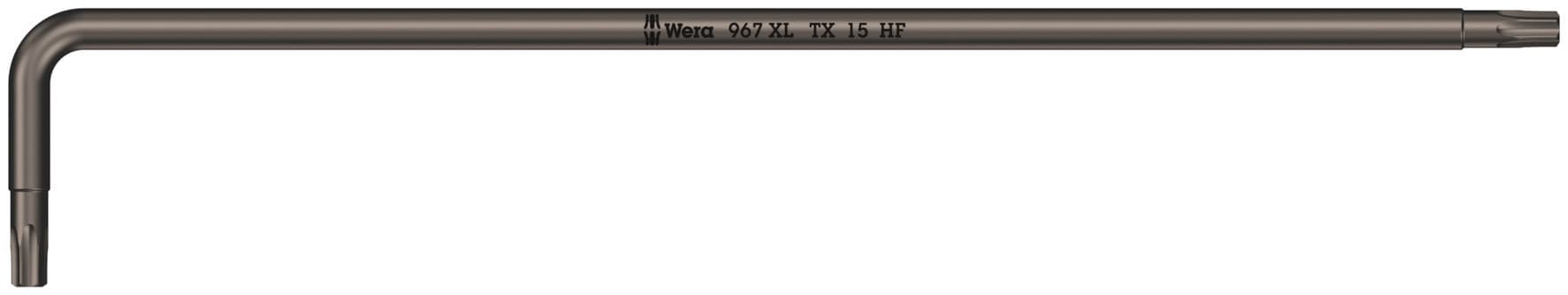 Ключ Г-образный 967 XL HF TORX с функцией фиксации крепежа удлиненный TX 15X123 мм