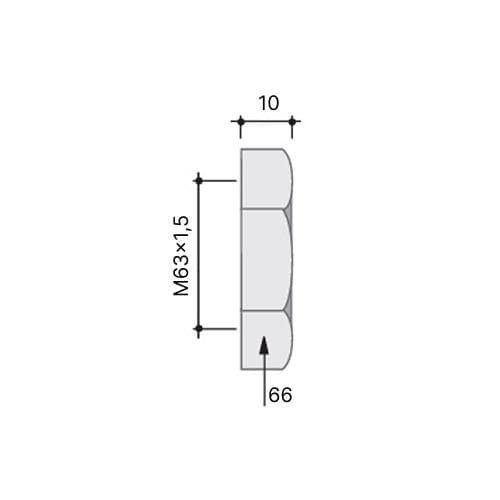 Гайка M63x1.5 никелированная латунь