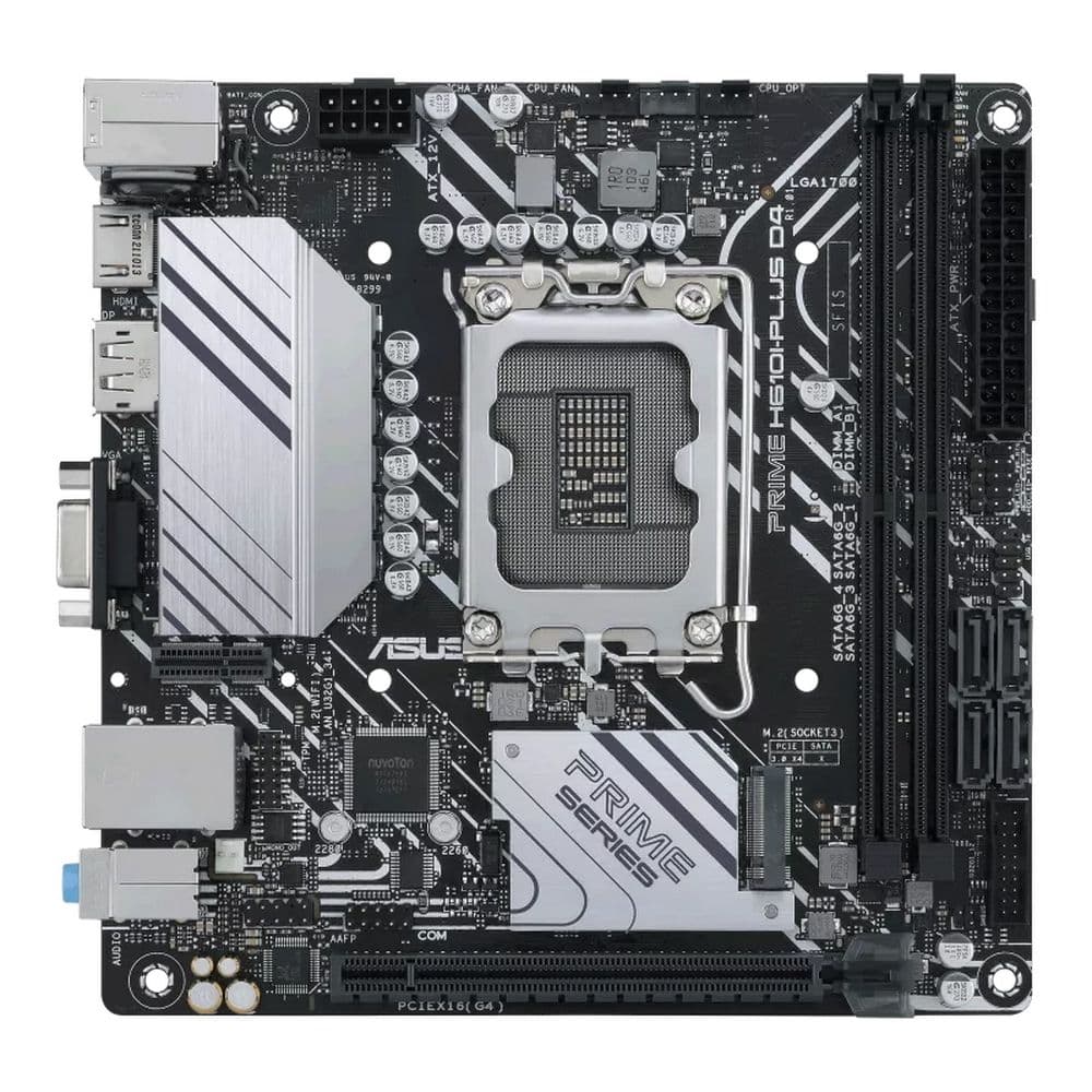 Материнская плата PRIME H610I-PLUS D4-CSM, LGA1700, Intel H610, Mini ITX