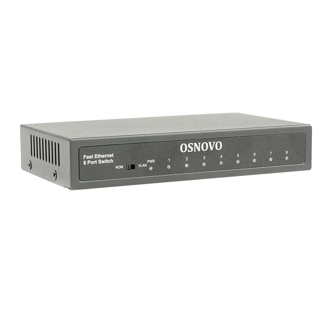 Коммутатор неуправляемый 8 портов RJ4510 100 1000 Мб/с