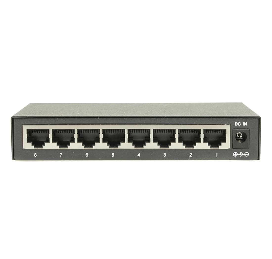 Коммутатор неуправляемый 8 портов RJ4510 100 1000 Мб/с
