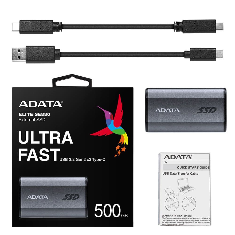 Твердотельный накопитель SSD Drive SE880, 500 ГБ, Titanium Grey, USB 3.2 Type-C