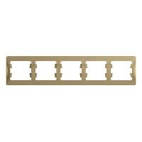 GLOSSA Рамка горизонтальная 5 постов титан