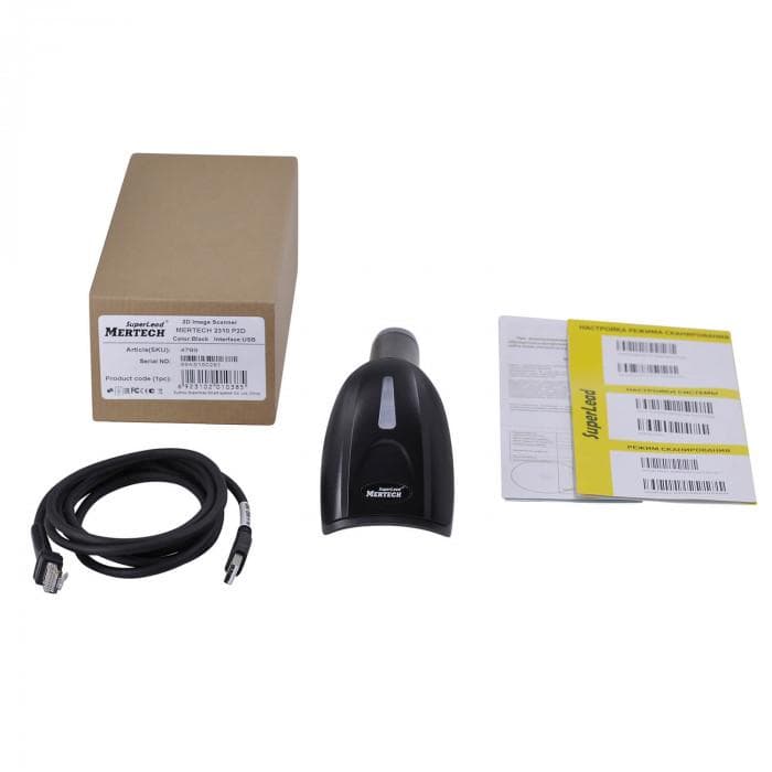 Сканер штрих-кода 2310 P2D ручной, RS232/USB, кабель 3.0 м, черный