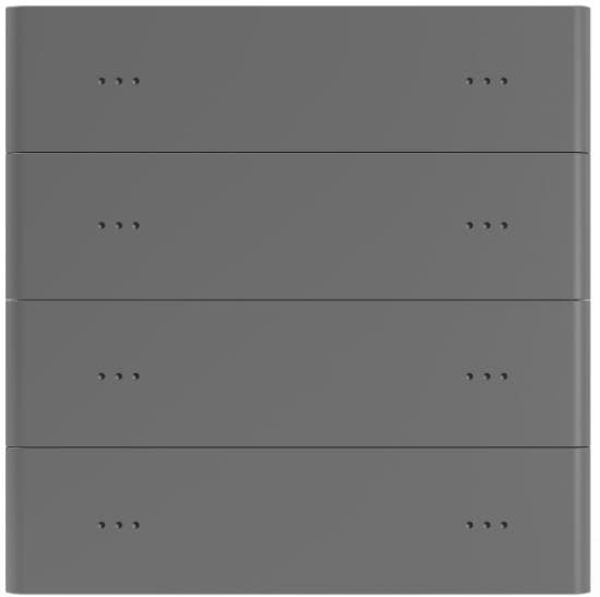 Выключатель четырехклавишный KNX со встроенным реле. Алюминий. Цвет-серый