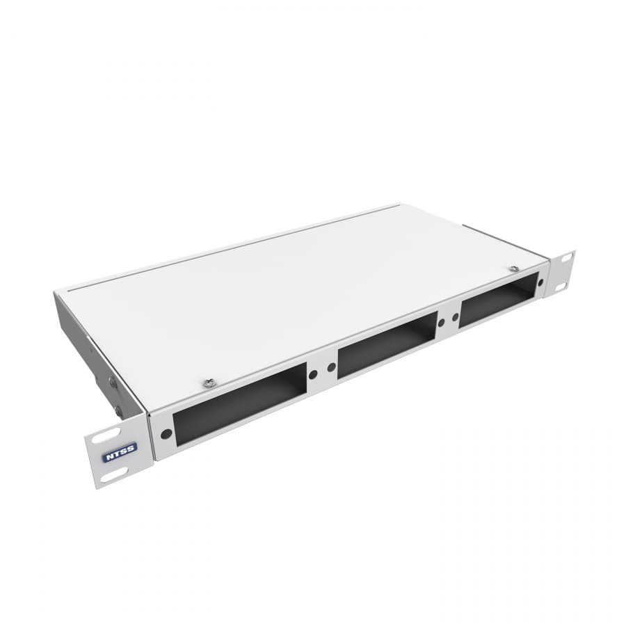 Кросс оптический 19'' укомплектованный 1U, 8 портов FCAPC, 9125 мкм серый RAL 7035