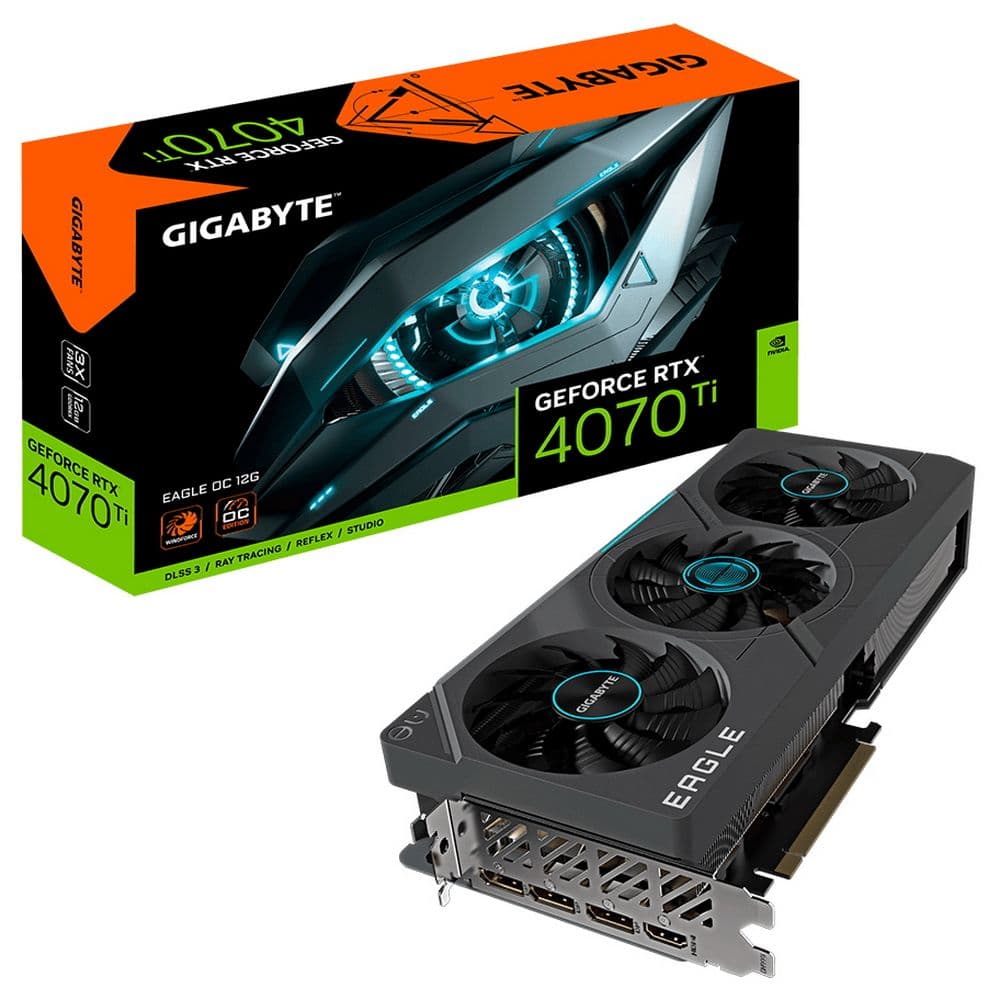 Видеокарта RTX4070Ti EAGLE OC 12ГБ, NVIDIA GeForce RTX4070Ti, GDDR6X, PCI-Express 4.0
